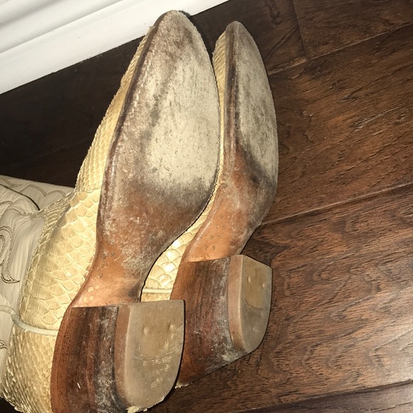 RARE Dan Post snakeskin cowboy boots - Picture 5 of 14